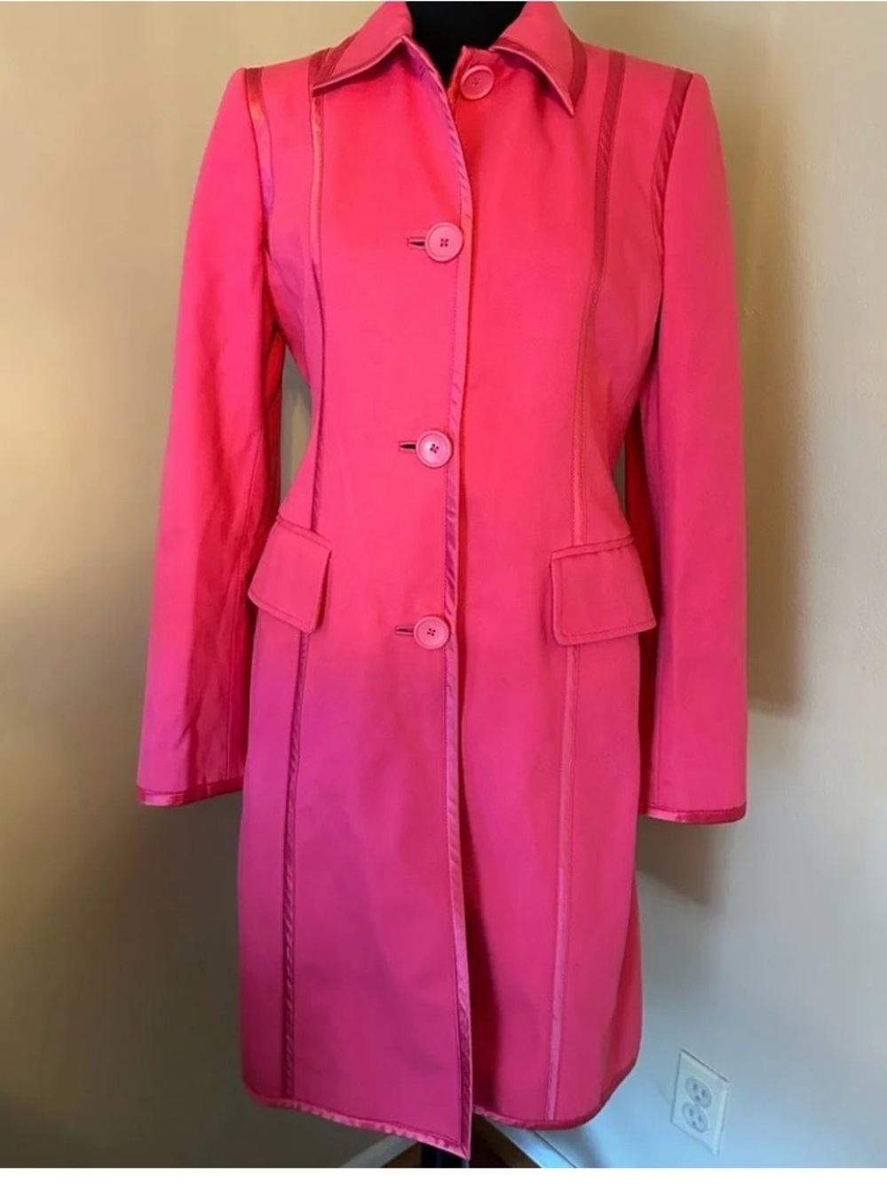 Banana Republic Hot Pink Trench Coat